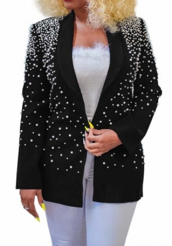 (Only Tops)(Black)2023 Styles Women Sexy&Fashion Autumn/Winter TikTok&Instagram Styles  Sequins Open Coat