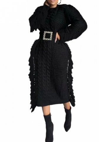 (Real Image)2023 Styles Women Sexy&Fashion Autumn/Winter TikTok&Instagram Styles  Sweater Long Sleeve Maxi Dress