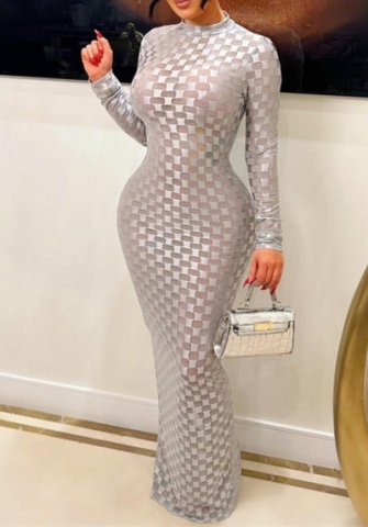 (Gray)2023 Styles Women Sexy&Fashion Autumn/Winter TikTok&Instagram Styles Long Sleeve Maxi Dress