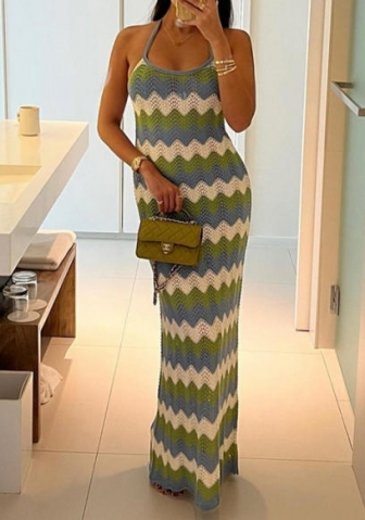 (Real Image)2023 Styles Women Sexy&Fashion Autumn/Winter TikTok&Instagram Styles Sweater Contrast Color Maxi Dress