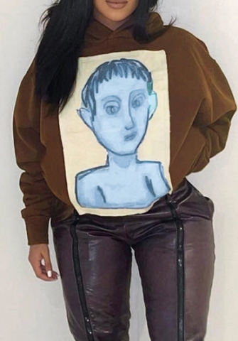 (Real Image)2023 Styles Women Sexy&Fashion Autumn/Winter TikTok&Instagram Styles Cartoon Sweat Hoodie Tops