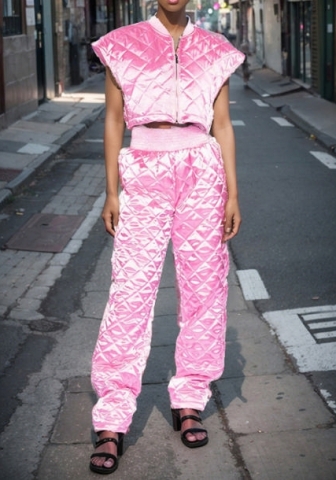 (Pink)2023 Styles Women Sexy&Fashion Autumn/Winter TikTok&Instagram Styles Sleeveless Two Piece Suit