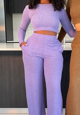(Purple)2023 Styles Women Sexy&Fashion Autumn/Winter TikTok&Instagram Styles Long Sleeve Two Piece Suit