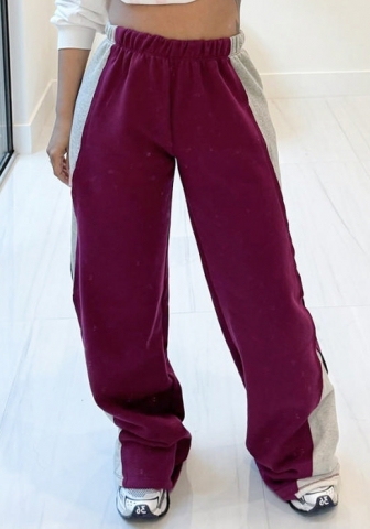 (Only Bottom)(Red)2023 Styles Women Sexy&Fashion Autumn/Winter TikTok&Instagram Styles Contrast Color Long Pants