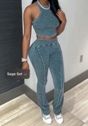 (Sanding)(Green)2023 Styles Women Sexy&Fashion Autumn/Winter TikTok&Instagram Styles Two Piece Suit