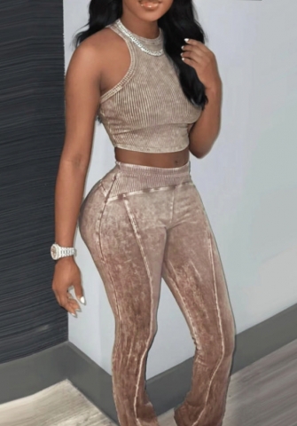 (Rib)(Real Image)2023 Styles Women Sexy&Fashion Autumn/Winter TikTok&Instagram Styles Two Piece Suit