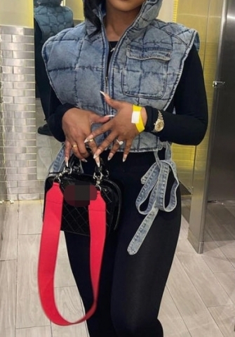 (Only Tops)(Real Image)2023 Styles Women Sexy&Fashion Autumn/Winter TikTok&Instagram Styles Sleeveless Front Coat