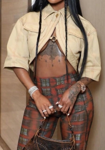 (Real Image)2023 Styles Women Sexy&Fashion Autumn/Winter TikTok&Instagram Styles Apricot Coat