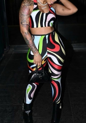 (Real Image)2023 Styles Women Sexy&Fashion Autumn/Winter TikTok&Instagram Styles Print Two Piece Suit