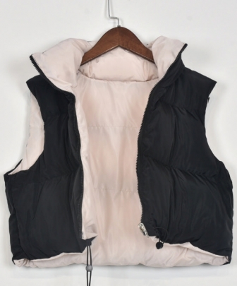 (Only Tops)(Black&Apricot)2023 Styles Women Sexy&Fashion Autumn/Winter TikTok&Instagram Styles Sleeveless Coat