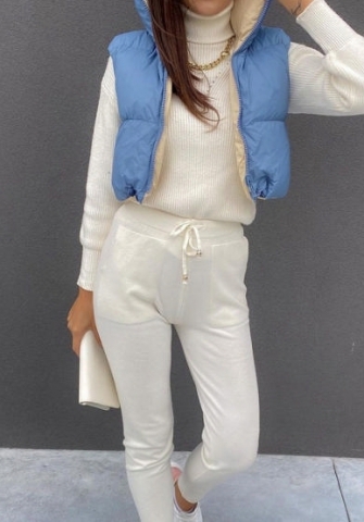 (Only Tops)(Blue&Apricot)2023 Styles Women Sexy&Fashion Autumn/Winter TikTok&Instagram Styles Sleeveless Coat