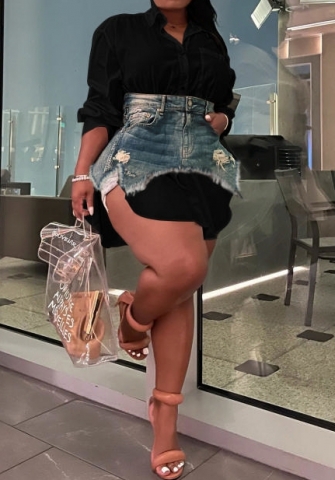 (Real Image)2023 Styles Women Sexy&Fashion Autumn/Winter TikTok&Instagram Styles Jeans Shirts Dress