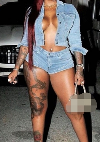 (Real Image)2023 Styles Women Sexy&Fashion Autumn/Winter TikTok&Instagram Styles Jeans Short Two Piece Suit