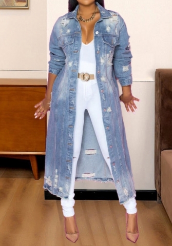 (Real Image)2023 Styles Women Sexy&Fashion Autumn/Winter TikTok&Instagram Styles Ripped Open Coat