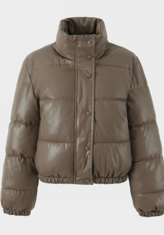 (Real Image)2023 Styles Women Sexy&Fashion Autumn/Winter TikTok&Instagram Styles PU Front Button Coat