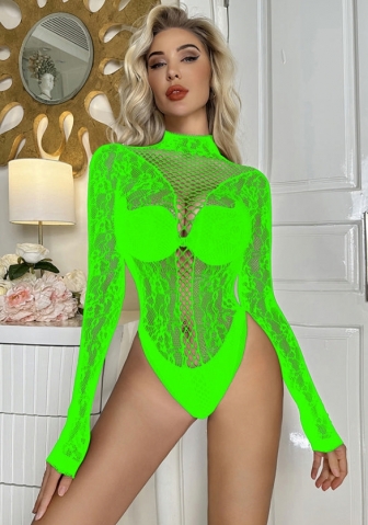 (Real Image)2023 Styles Women Sexy&Fashion Autumn/Winter TikTok&Instagram Styles Lace Long Sleeve Backless Bodysuit