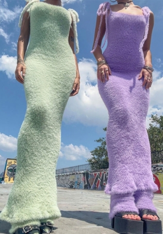 (Purple)(Real Image)2023 Styles Women Sexy&Fashion Autumn/Winter TikTok&Instagram Styles Maxi Dress
