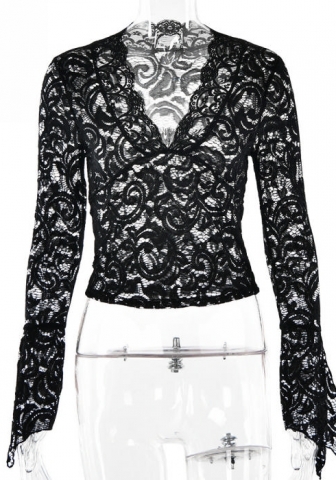 (Only Tops)(Real Image)2023 Styles Women Sexy&Fashion Autumn/Winter TikTok&Instagram Styles Lace V Neck Tops