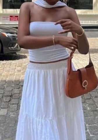 (Only Tops)(White)2023 Styles Women Sexy&Fashion Autumn/Winter TikTok&Instagram Styles Halter Tops