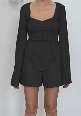 (Only Tops)(Black)2023 Styles Women Sexy&Fashion Autumn/Winter TikTok&Instagram Styles Long Sleeve Round Neck Tops