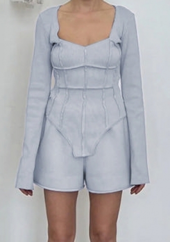 (Only Tops)(Blue)2023 Styles Women Sexy&Fashion Autumn/Winter TikTok&Instagram Styles Long Sleeve Round Neck Tops