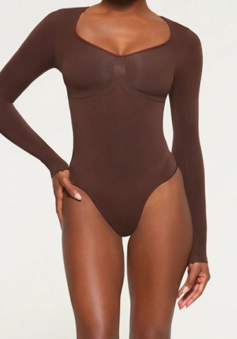 (Coffee)2023 Styles Women Sexy&Fashion Autumn/Winter TikTok&Instagram Styles Long Sleeve Bodysuit