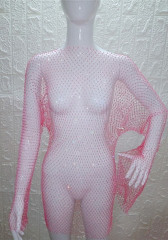 (Pink Round Neck)2023 Styles Women Sexy&Fashion Autumn/Winter TikTok&Instagram Styles Sequins Round Neck Mini Dress