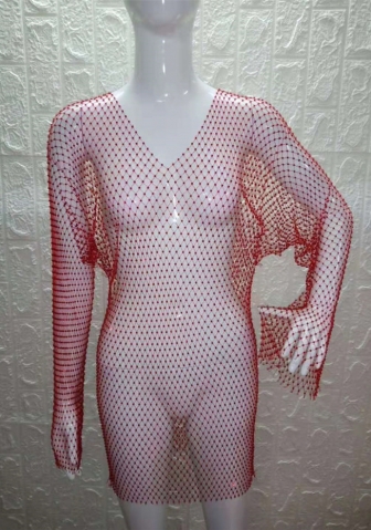 (White V Neck)2023 Styles Women Sexy&Fashion Autumn/Winter TikTok&Instagram Styles Sequins V Neck Mini Dress