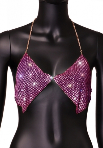 (Pink)2023 Styles Women Sexy&Fashion Autumn/Winter TikTok&Instagram Styles Sequins Bar Tops