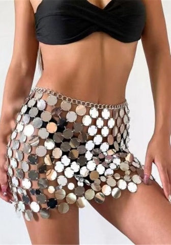 (Only Bottom)(Silver)2023 Styles Women Sexy&Fashion Autumn/Winter TikTok&Instagram Styles Sequins Skirts