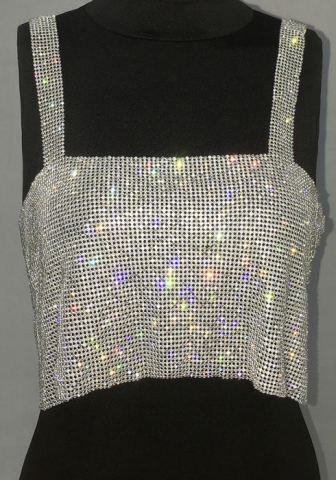 (Silver)2023 Styles Women Sexy&Fashion Autumn/Winter TikTok&Instagram Styles Sequins Strap Tank Tops