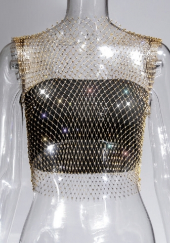 (Golden)2023 Styles Women Sexy&Fashion Autumn/Winter TikTok&Instagram Styles Sequins Round Neck Tops