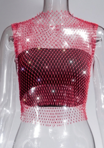 (Red)2023 Styles Women Sexy&Fashion Autumn/Winter TikTok&Instagram Styles Sequins Round Neck Tops