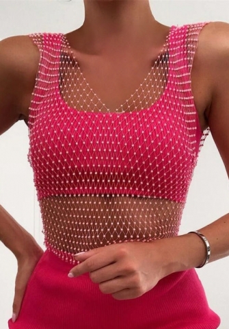 (Pink)2023 Styles Women Sexy&Fashion Autumn/Winter TikTok&Instagram Styles Sequins V Neck Tops