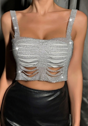 (Silver)2023 Styles Women Sexy&Fashion Autumn/Winter TikTok&Instagram Styles Sequins Tops