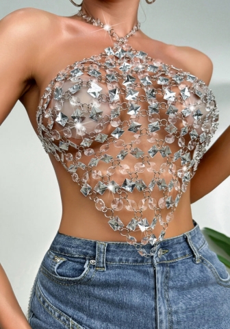 (Real Image)2023 Styles Women Sexy&Fashion Autumn/Winter TikTok&Instagram Styles Sequins Tank Tops