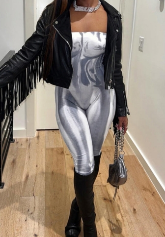 (Real Image)2023 Styles Women Sexy&Fashion Autumn/Winter TikTok&Instagram Styles Tube Print Jumpsuit