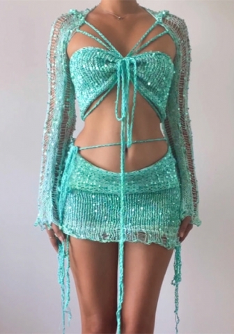 (Real Image)2023 Styles Women Sexy&Fashion Autumn/Winter TikTok&Instagram Styles Sweater Long Sleeve Two Piece Dress