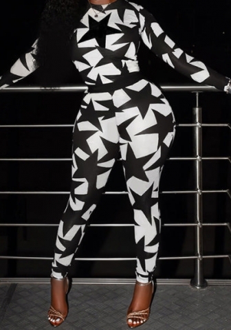 (Real Image)2023 Styles Women Sexy&Fashion Autumn/Winter TikTok&Instagram Styles IBlack&White Two Piece Suit