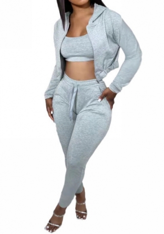 (Real Image)2023 Styles Women Sexy&Fashion Autumn/Winter TikTok&Instagram Styles Hoodie Three Piece Suit