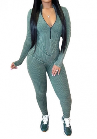 (Real Image)2023 Styles Women Sexy&Fashion Autumn/Winter TikTok&Instagram Styles V Neck Long Sleeve Jumpsuit