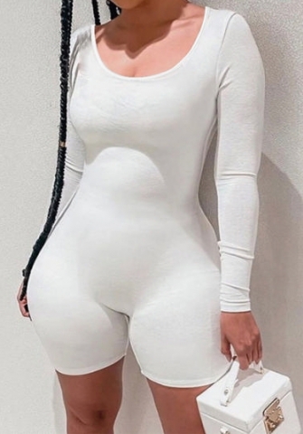 (White)2023 Styles Women Sexy&Fashion Autumn/Winter TikTok&Instagram Styles Long Sleeve Round Neck Romper