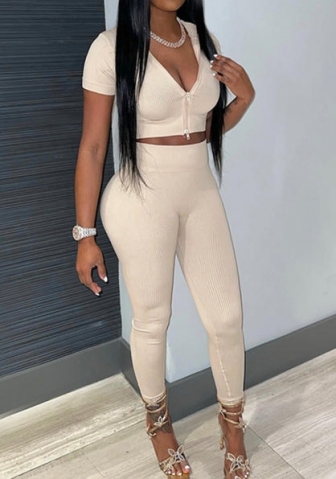 (Khaki)2023 Styles Women Sexy&Fashion Autumn/Winter TikTok&Instagram Styles Short Two Piece Suit