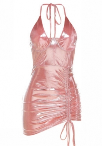 (Real Image)2024 Styles Women Sexy&Fashion Sprint/Summer TikTok&Instagram Styles Halter Tie Club Dress