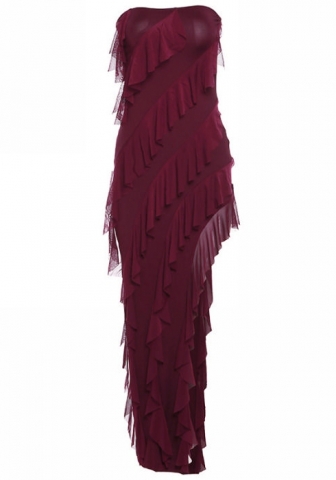 (Real Image)2024 Styles Women Sexy&Fashion Sprint/Summer TikTok&Instagram Styles Mesh Irregular Maxi Dress