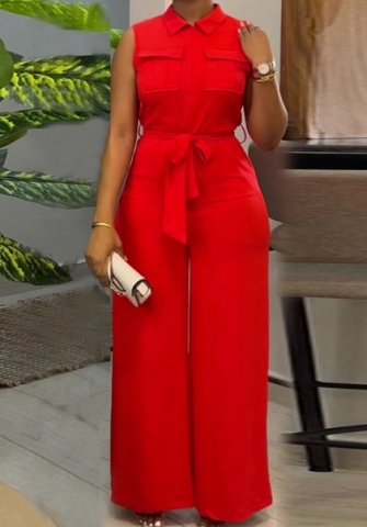 (Orange)2024 Styles Women Sexy&Fashion Sprint/Summer TikTok&Instagram Styles Loose Solid Color Jumpsuit