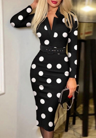 (Real Image)2024 Styles Women Sexy&Fashion Sprint/Summer TikTok&Instagram Styles V Neck Long Sleeve Midi Dress