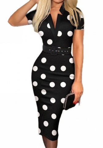 2024 Styles Women Sexy&Fashion Sprint/Summer TikTok&Instagram Styles V Neck Short Sleeve Print Midi Dress