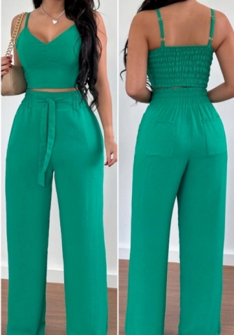 (Dark Green)2024 Styles Women Sexy&Fashion Sprint/Summer TikTok&Instagram Styles Two Piece Suit