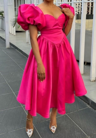 (Real Image)2024 Styles Women Sexy&Fashion Sprint/Summer TikTok&Instagram Styles Hem Rose Maxi Dress